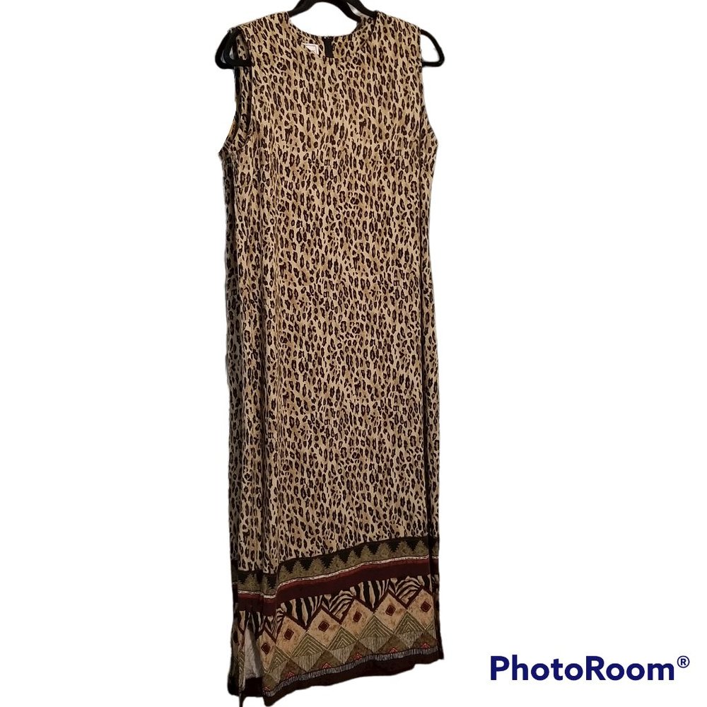Karin Stevens Leopard Print Dress, Size 14